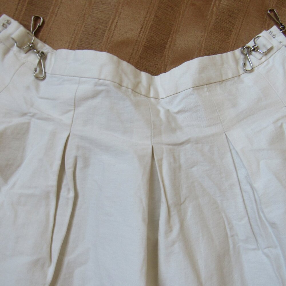 OUR LEGACY White Pleated Mini Skirt Crinkled Cotton Sz. 34(IT) - Picture 3 of 8